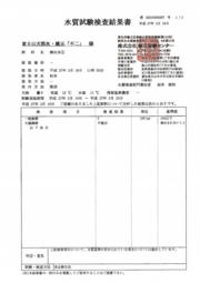 水質検査表